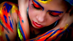 Woman body painting