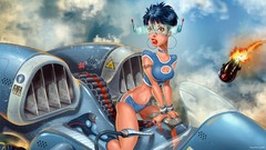 Woman bombs fantasy art