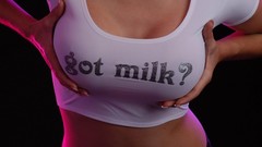 Woman boobs huge boobs holding boobs got milk