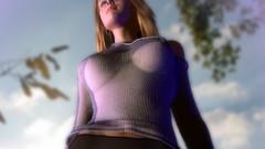 Woman boobs vectors video games low-angle shot