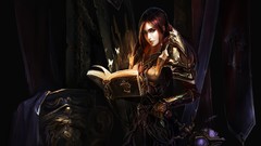Woman Books artwork fantasy art