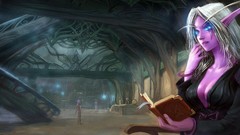 Woman Books world of warcraft video games fantasy art