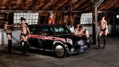 Woman boots leather shorts