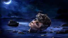 Woman bottles ships head