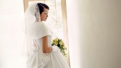Woman bouquet wedding asians brides wedding dresses