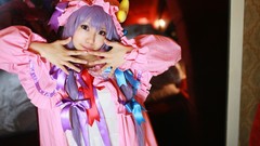 Woman bows asians touhou purple hair patchouli knowledge 