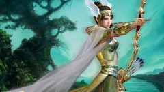 Woman bows video games Perfect World