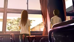 Woman Boys! classroom original characters window panes Loundraw