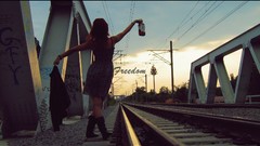 Woman Bridges bottles brunettes