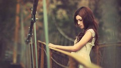 Woman Bridges models redheads