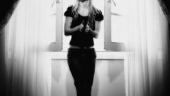 Woman Britney Spears grayscale