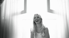 Woman Britney Spears grayscale