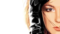 Woman Britney Spears singers artwork Simple Background