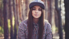 Woman brown eyes brunettes