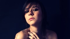 Woman brown eyes brunettes