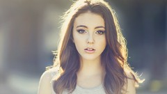 Woman brown eyes brunettes