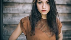 Woman brown eyes brunettes Aysel