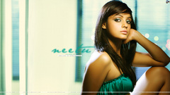 Woman brown eyes brunettes green dress