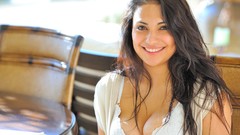 Woman brown eyes brunettes models nude boobs huge boobs 