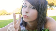 Woman brown eyes brunettes models pierced nose