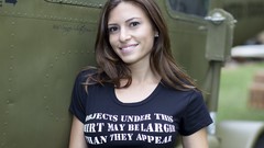 Woman brown eyes brunettes models portraits pamela