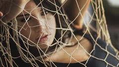 Woman brown eyes brunettes nets