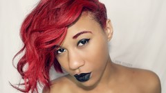 Woman brown eyes redheads black girl headshot