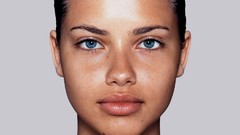 Woman brunettes adriana lima no makeup