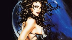 Woman brunettes artwork