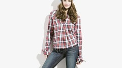 Woman brunettes ashley greene Simple Background