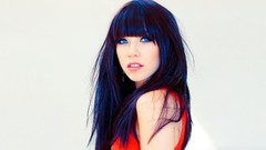 Woman brunettes bangs carly rae jepsen Simple Background