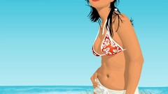 Woman brunettes bikini