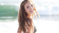 Woman brunettes bikini