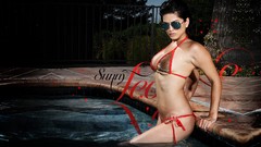 Woman brunettes bikini Sunny Leone