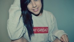 Woman brunettes black hair teen