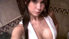 Woman brunettes boobs Celeste Sablich