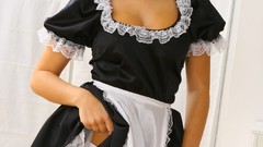 Woman brunettes boobs fake boobs French maids Gemma Massey