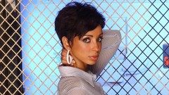 Woman brunettes bra panties boobs