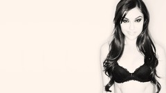 Woman brunettes bra sasha grey grayscale pornstars seductive 