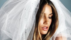 Woman brunettes brides models Lily Aldridge