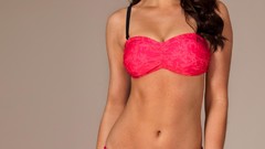 Woman brunettes cleavage bikini lauren budd boobs swimsuits