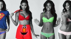 Woman brunettes cosplay selective coloring Melanie Iglesias