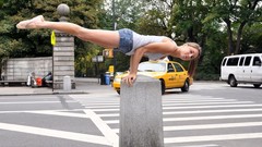 Woman brunettes flexible woman