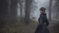 Woman brunettes forests