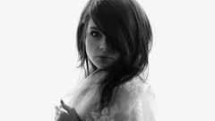 Woman brunettes grayscale