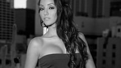 Woman brunettes grayscale Melanie Iglesias