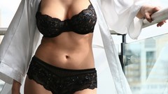 Woman brunettes huge boobs natural boobs Iga Wyrwal