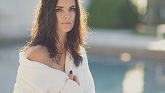 Woman brunettes jaimie alexander swimming pools