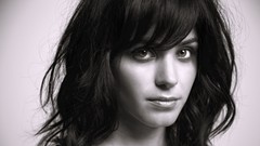 Woman brunettes katie melua singers grayscale