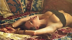 Woman brunettes lying down